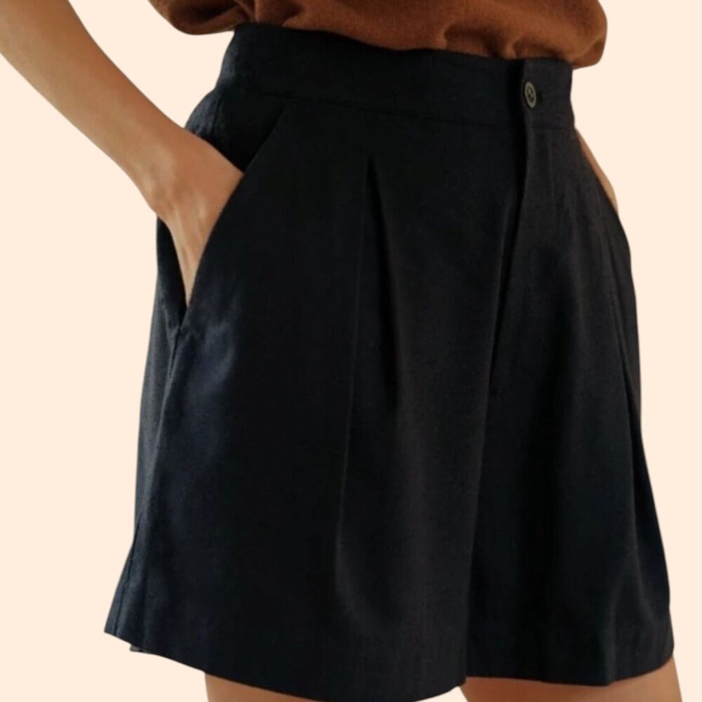 Jenni Kayne Pleated Shorts Black